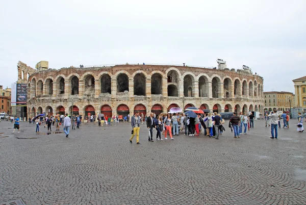 VERONA, ITALY - SEPTEMBER 03, 2012:  Arena di Verona. Ancient Roman arena is located on the main square of the town