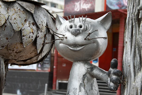 VORONEZH, RUSSIA - MARCH 29, 2011: Monument to hero  of the Soviet animated film The Kitten from Lizyukov Street in Voronezh, Russia.