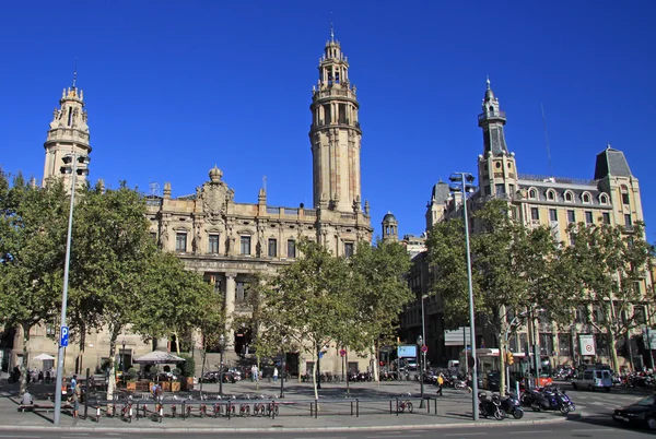 BARCELONA, CATALONIA, SPAIN - AUGUST 31, 2012: Central post office building in Barcelona, Catalonia, Spain
