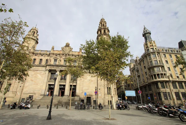 BARCELONA, CATALONIA, SPAIN - SEPTEMBER 1, 2012: Central post office building in Barcelona, Catalonia, Spain