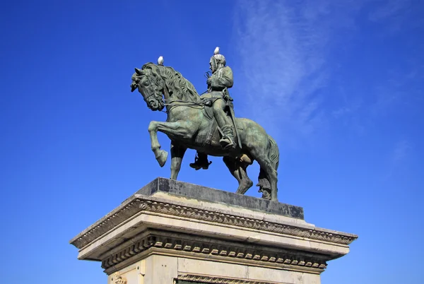 BARCELONA, CATALONIA, SPAIN - DECEMBER 12, 2011: General Joan Prim statue in front of Barcelona Zoo entrance