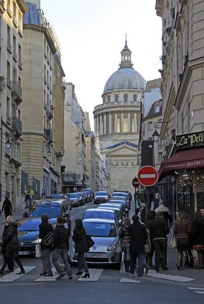 PARIS, FRANCE -18 DECEMBER 2011: Rue Valette leading to the Pantheon in Paris