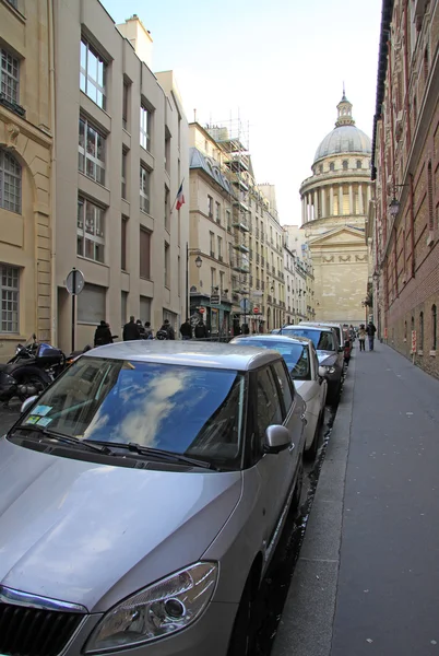 PARIS, FRANCE -18 DECEMBER 2011: Rue Valette leading to the Pantheon in Paris