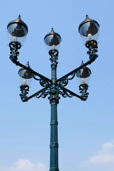 Vintage green lamp post