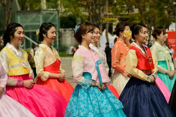 Korean models at Hanbok Art Show in Seoul