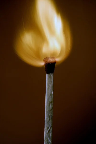 Fire on match stick