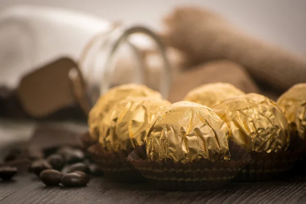 Italian chocolate sweets with decoration