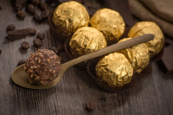 Italian chocolate sweets with decoration