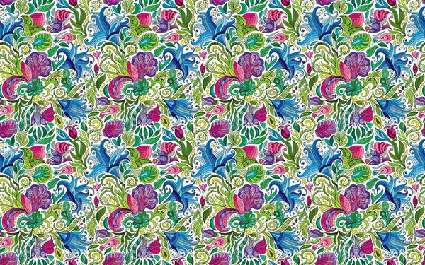 抽象的无缝装饰图案。印度手绘图背景。矢量股