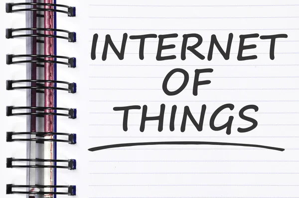 Internet of things words on spring note book