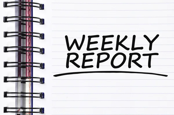 Weekly report words on spring note book