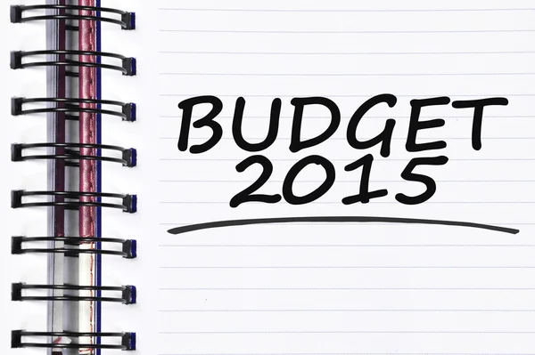 Budget 2015 words on spring note book