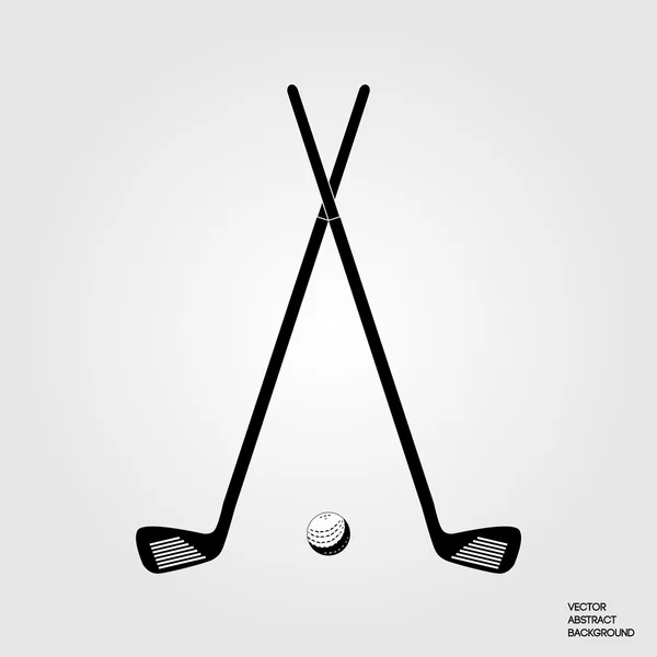 Golf. Golf ball. Putters. Sports game. Golf club. Silhouette. metallic background