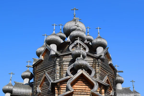 Wooden church (Pokrovskaya church), St. Petersburg, Russia.