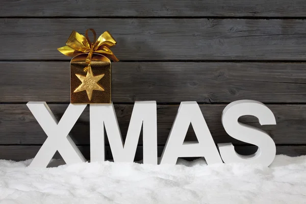 Capital letters forming the word xmas