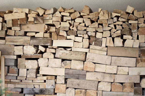 Close up of stacked fire wood