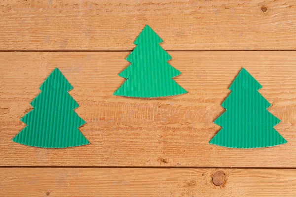 Simple paper green fir trees