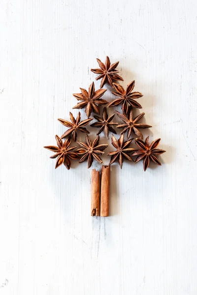 Christmas tree of cinnamon sticks