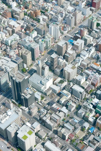 Japan Tokyo cityscape building, road aerial view