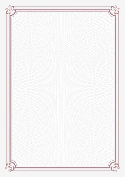 Vertical red border A4 size certificate retro paper background