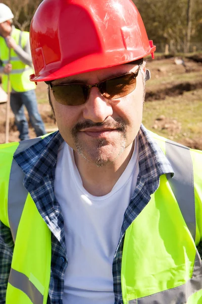 Happy male construction worker