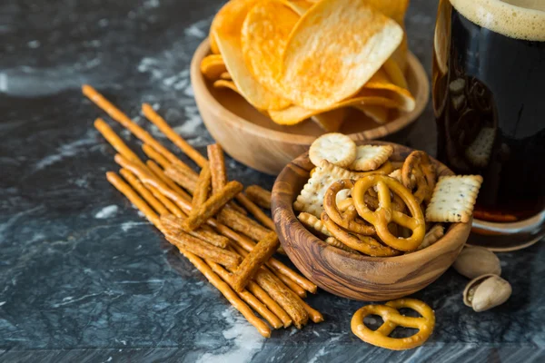 Selection of party food for watching football championship