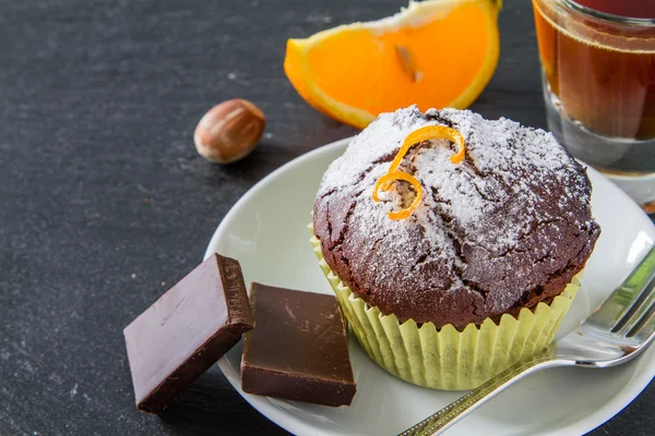 Chocolate and orange cupcake