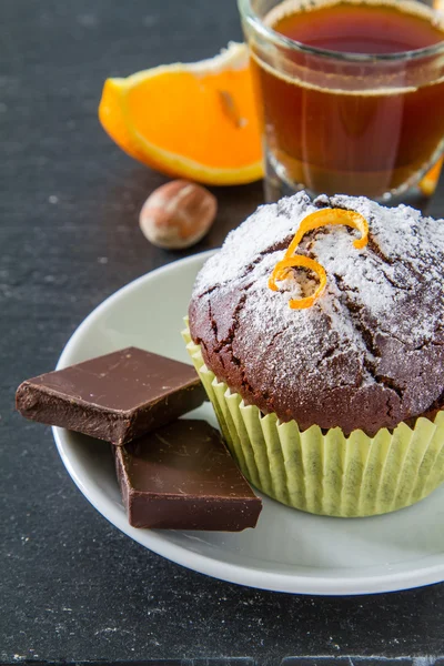 Chocolate and orange cupcake