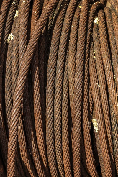 Rusty steel cables