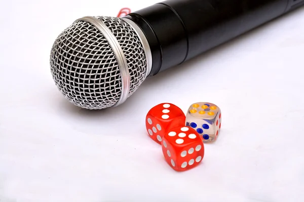 Microphone with dice - Motivational Speaker