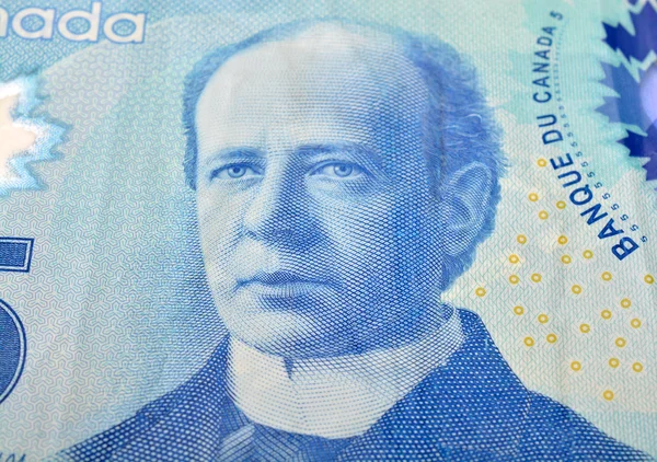 Canadian dollar bank note close up