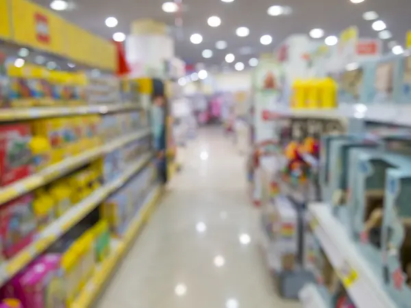 Blurred of kids toy store background