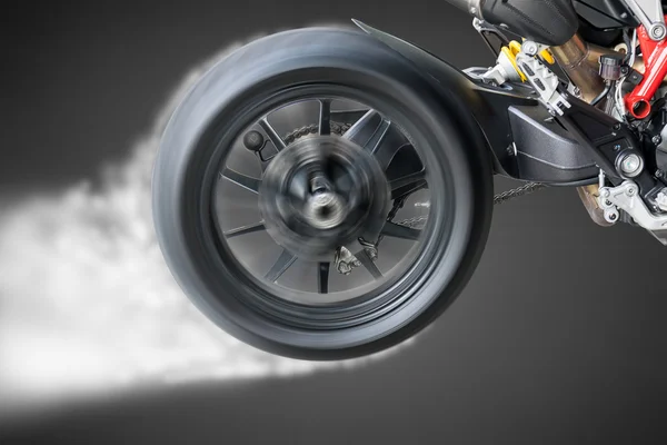 Test the rotation of the wheel  of a motorcycle tire.