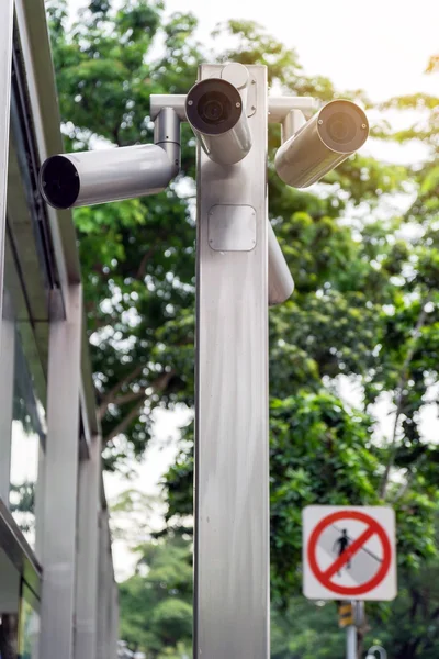 Modern design of stainless steel traffic CCTV.