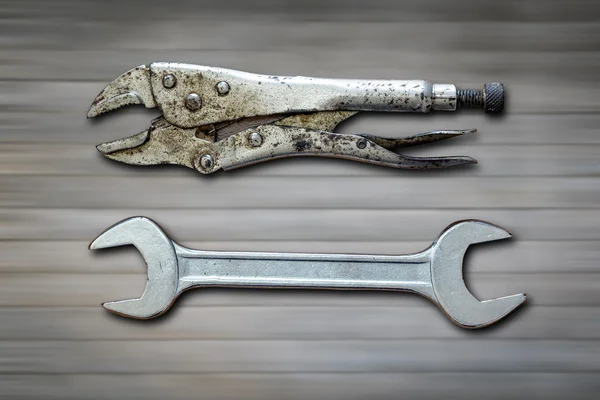 Locking Pliers and wrench.