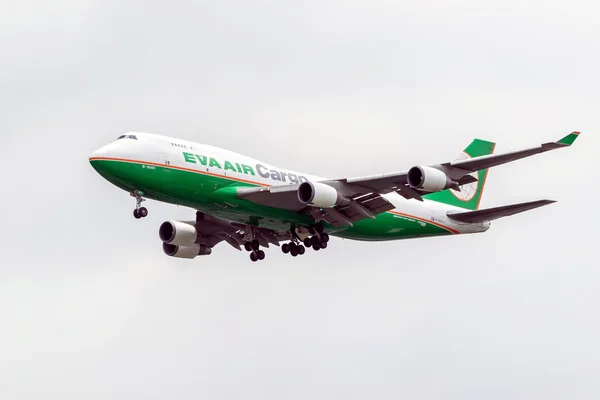 Aircraft of the airline Eva Air Cargo in the sky