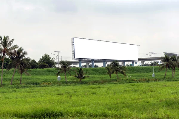 Closeup of the empty big billboard