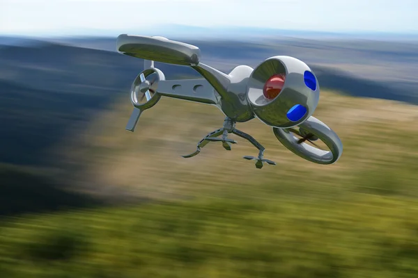 Unmanned Aerial Vehicle drone in flight