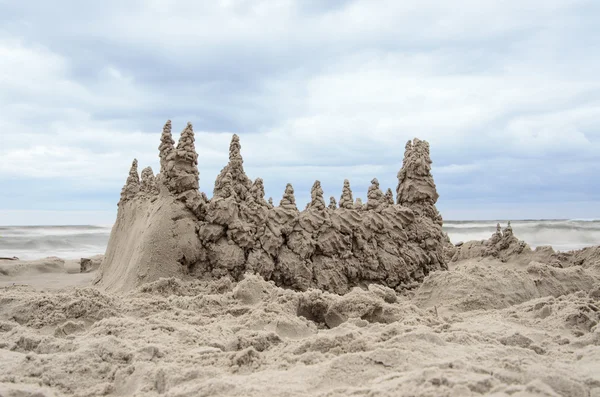 Summer sand castle by the sea