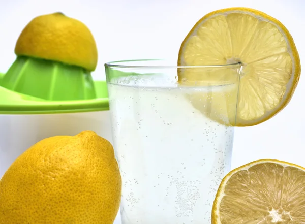 Lemon squeezer with lemon juice