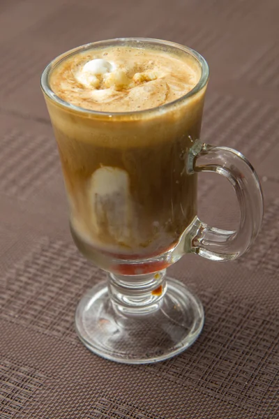 Iced coffee with ice cream