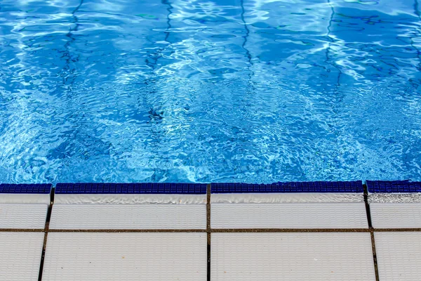 Swimming pool blue water with floor