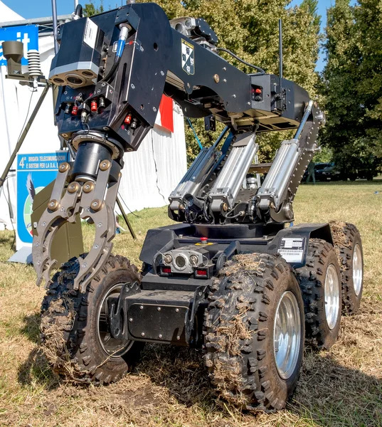 Ferrara, Italy 16 September 2016 - a  bomb disposal robot unit u