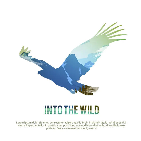 Into wild nature concept