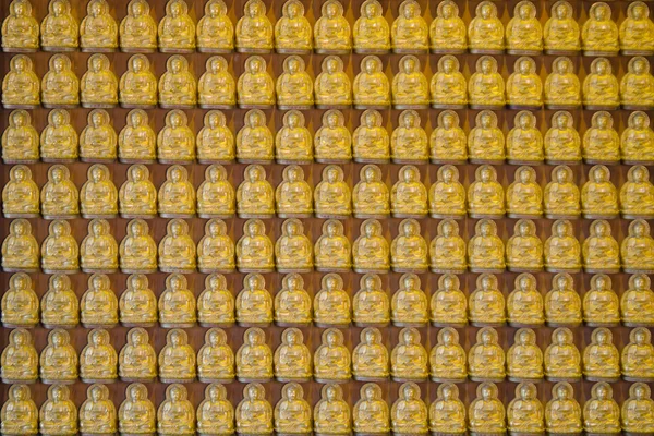 Series of mini buddha in an old Thai temple at Wat Leng Noei Yi
