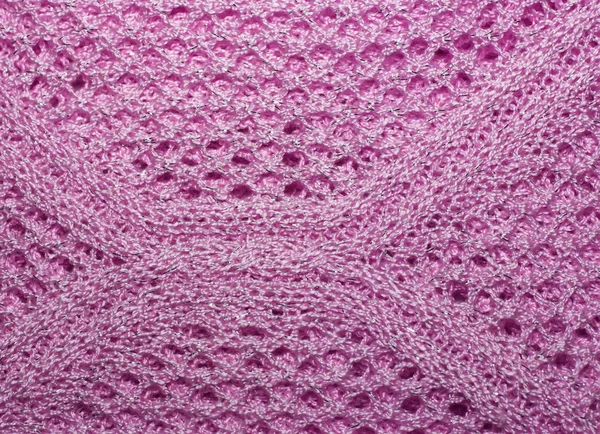 Pink knitted wool fabric texture closeup. with lurex thread, Jer