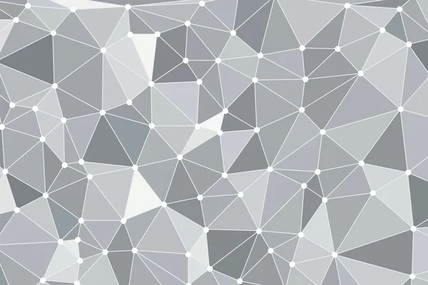 Background polygon with points. Gray color. Abstract geometric background with polygons. Molecule and communication background. Background triangulation dots. Background of triangles