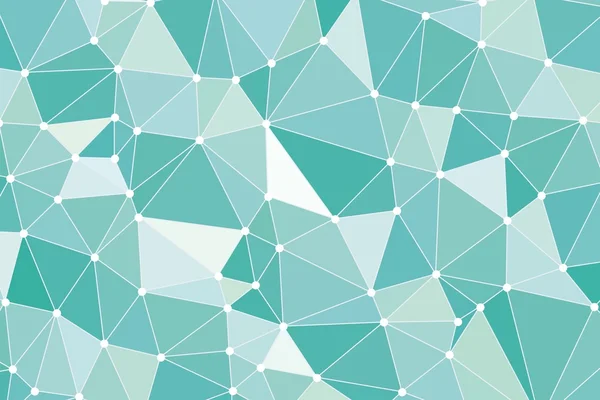 Low Poly. Low poly Background. Background triangulation. Turquoise-mint color. Abstract geometric background polygons. Molecule and communication background. Background triangulation dots low poly