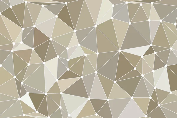Background polygon with points. Brown color. Abstract geometric background with polygons. Molecule and communication background. Background triangulation dots. Background of triangles