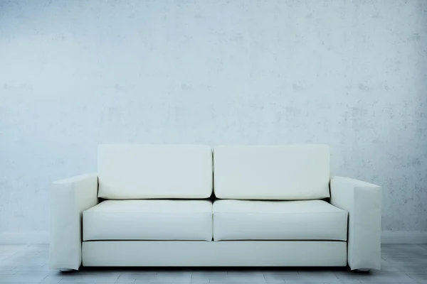 The image of the sofa in a white room light.